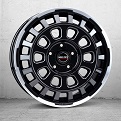 Borbet CW7 black rim polished glossy