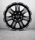 Borbet CW8 black rim window polished matt