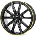 Borbet LX18 black matt rim yellow