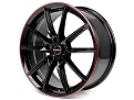 Borbet LX black glossy rim red