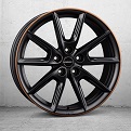 Borbet LX black matt rim copper